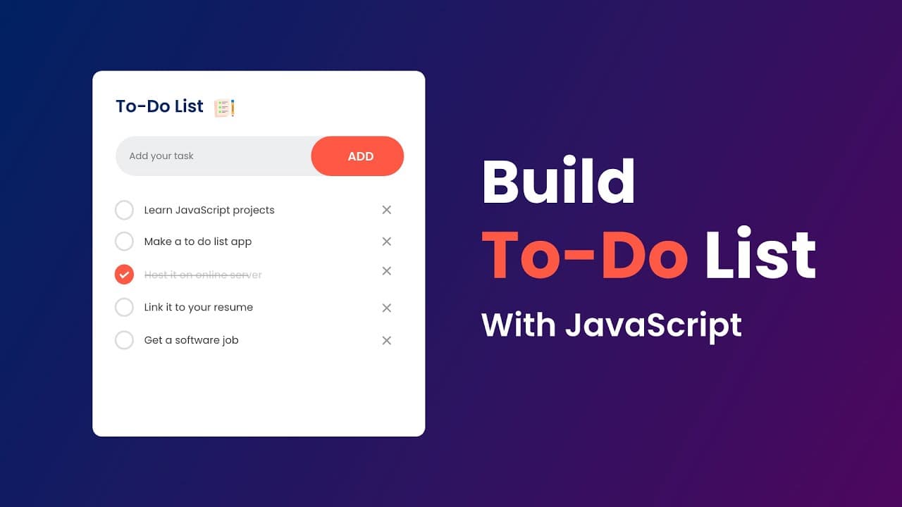 Build 15 JavaScript Projects - Vanilla JavaScript Course